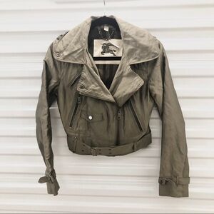 Burberry Prorsum Moto Jacket Retractable Hood